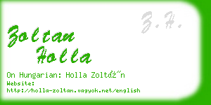 zoltan holla business card